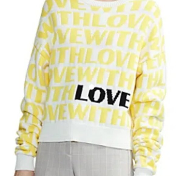 Maje "With Love" Monty Jacquard Sweater - Size M (Designer Size 2) - Picture 8 of 8
